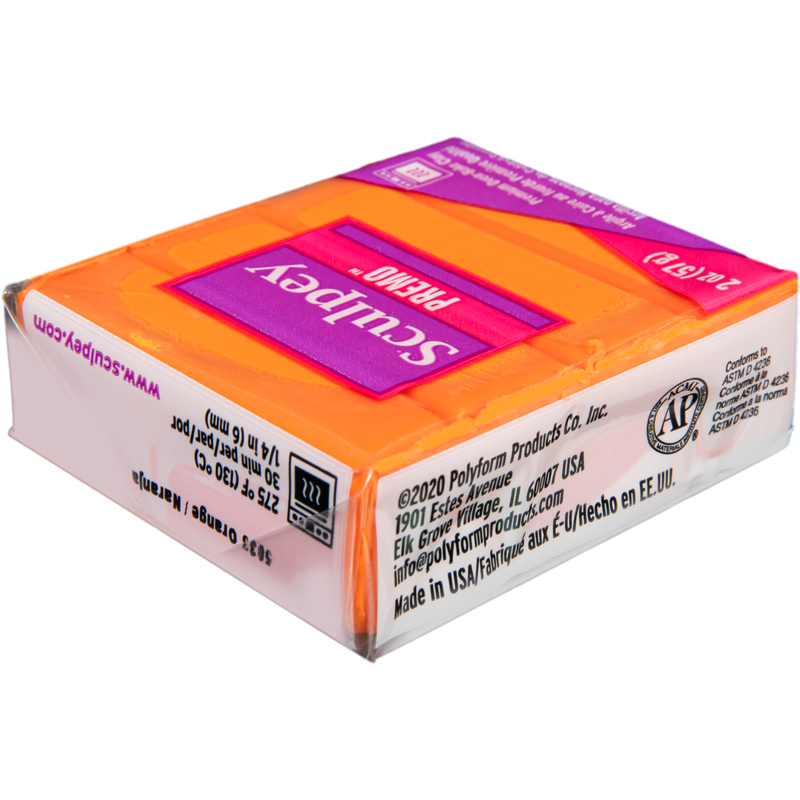 Thistle Premo Sculpey Oven Bake Clay - 57g - Orange Polymer Clay (Oven Bake)