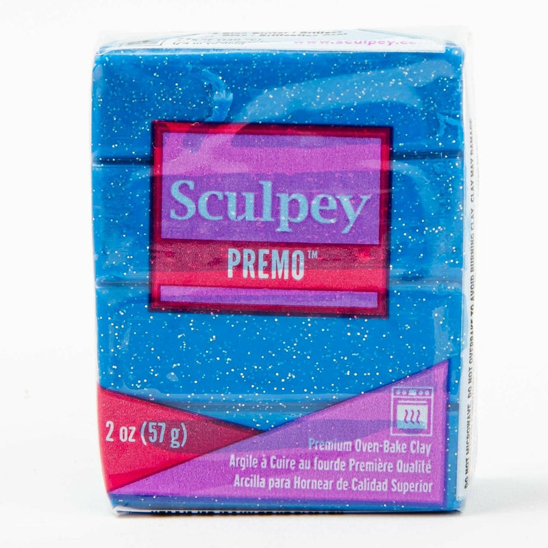 Steel Blue Premo Sculpey Polymer Clay 57g Glitter Blue Polymer Clay (Oven Bake)