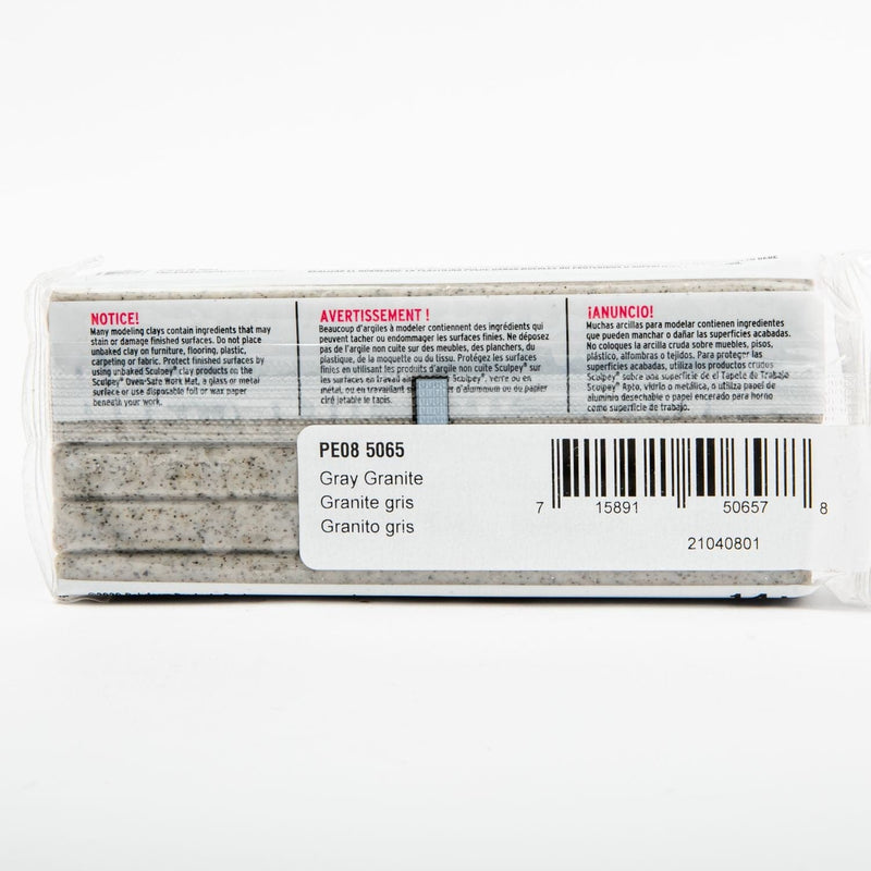 White Smoke Premo Sculpey Oven Bake Clay  - 227 Grams Gray Granite Polymer Clay (Oven Bake)