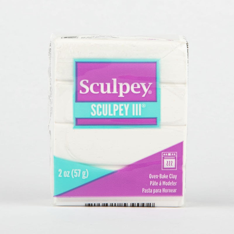 Lavender Sculpey III Oven Bake Clay- 57g - White Glitter Polymer Clay (Oven Bake)