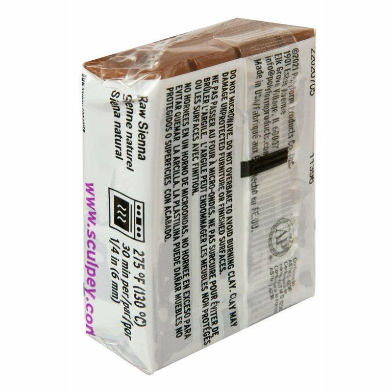 Gray Premo Sculpey Oven Bake Clay - 57g - Raw Sienna Polymer Clay (Oven Bake)