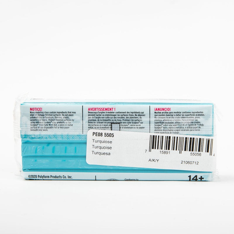 White Smoke Premo Sculpey Oven Bake Clay  - 227 Grams Turquoise Polymer Clay (Oven Bake)