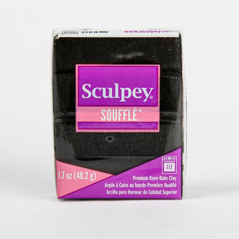 Black Sculpey Souffle Oven Bake Clay 48 Grams Poppy Seed Polymer Clay (Oven Bake)