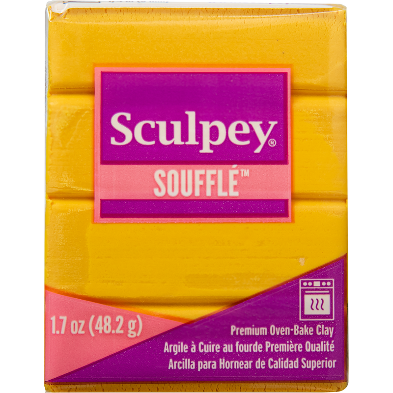 Dark Magenta Sculpey Souffle Oven Bake Clay 48 Grams Yellow Ochre Polymer Clay (Oven Bake)