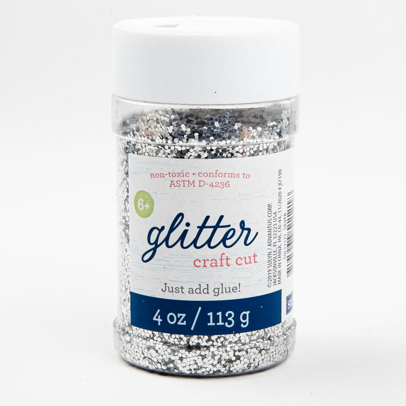 Lavender Silver Glitter 113 Grams with Shaker Jar Glitter