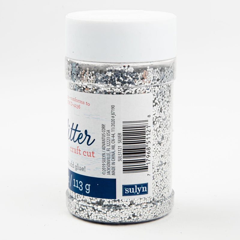 Gray Silver Glitter 113 Grams with Shaker Jar Glitter