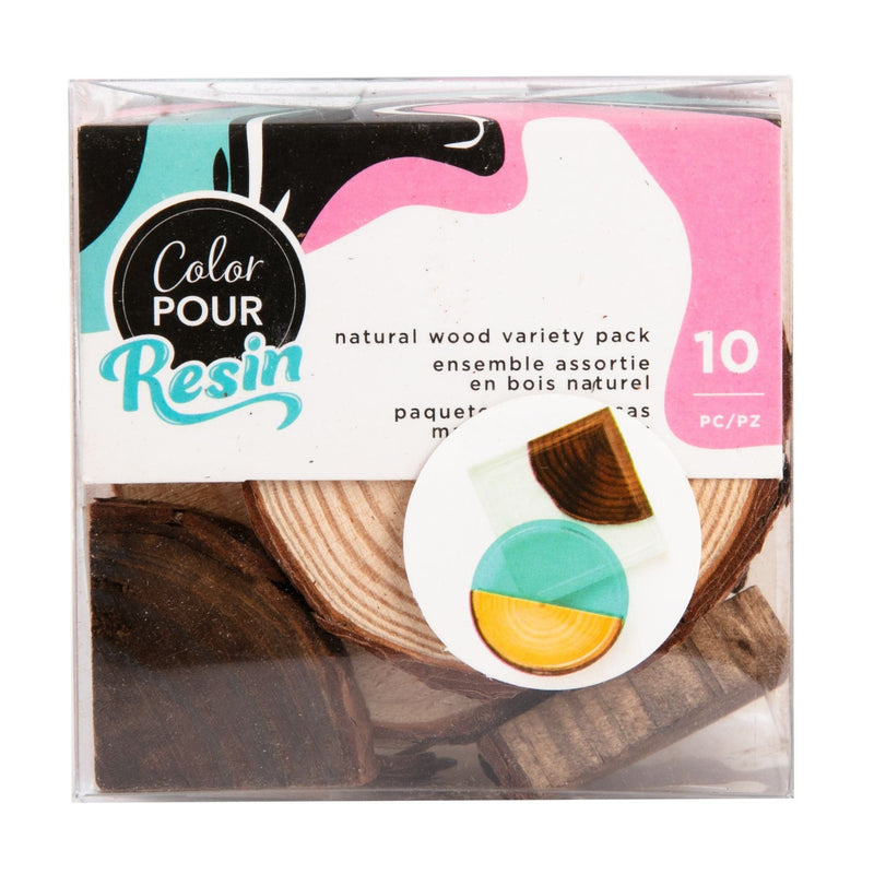 Tan American Crafts Color Pour Resin Coasters 10/Pkg-Natural Variety Pack Resin Dyes Pigments and Colours
