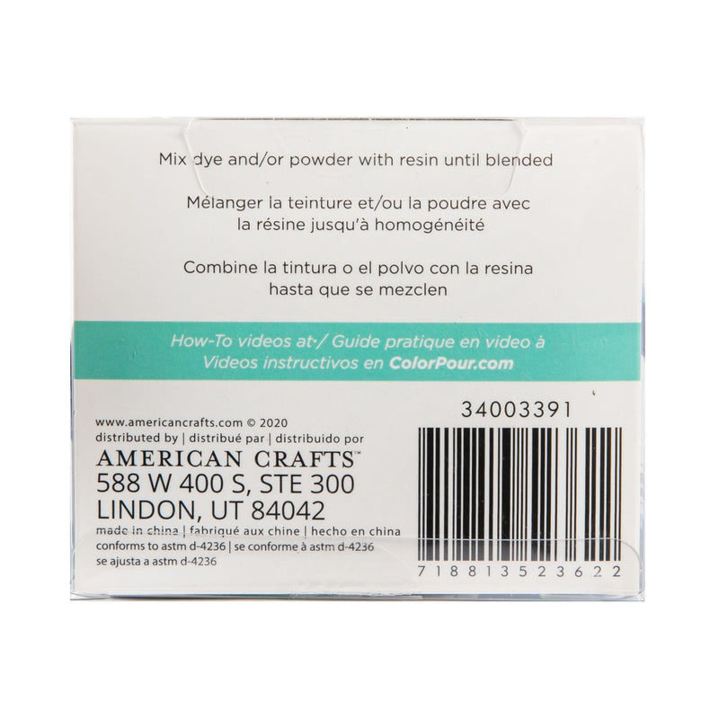 Cadet Blue American Crafts Color Pour Resin Colorant Pack 4/Pkg- Resin Dyes Pigments and Colours