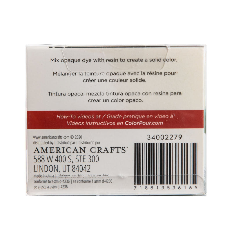 Light Gray American Crafts Color Pour Resin 10ml 3/Pkg-Opaque - Holiday Resin Dyes Pigments and Colours