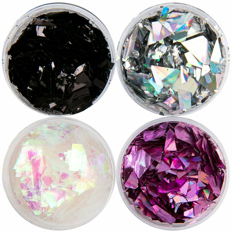 Black American Crafts Color Pour Resin Mix-Ins - Foil Flakes Holographic Resin Mix Ins
