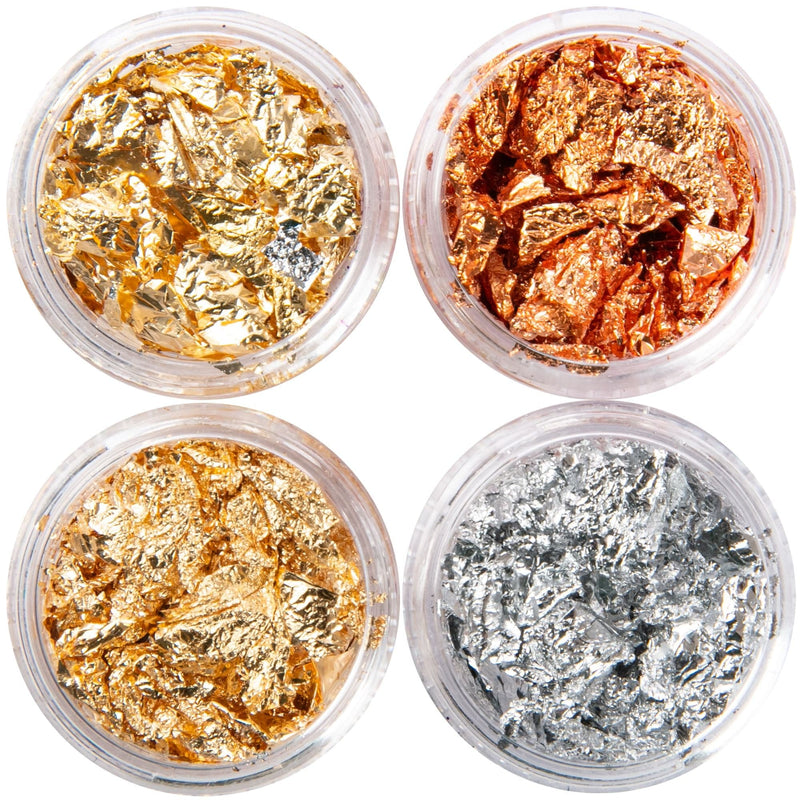 Tan American Crafts Color Pour Resin Mix-Ins-Foil Flakes - Metallic 4/Pkg Resin Mix Ins