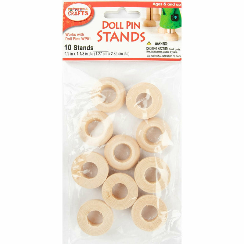 Wheat Doll Pin Stands 1.27x2.85cm  10 Pieces Kids Wood Craft