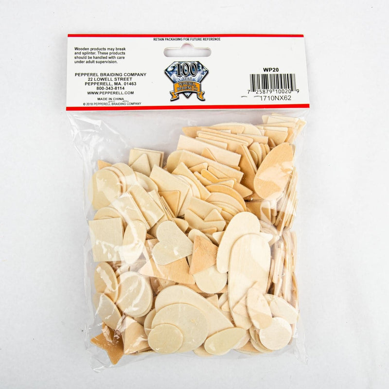 Wheat Assorted Wood Shapes 250 Pieces Craft Basics