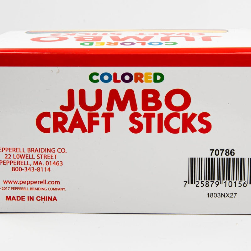 Firebrick Coloured Jumbo Wooden Craft Sticks 300 Pieces Pipe Cleaners