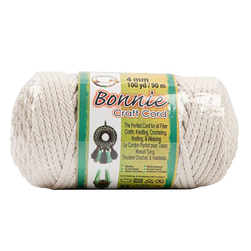 Dark Khaki Bonnie Macrame Craft Cord 4mm X 91 Metres - Lamb's Wool Macrame Cord