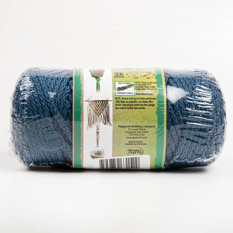 Dark Khaki Bonnie Macrame Craft Cord 4mmX 91 Metres - Prussian Blue Macrame Cord