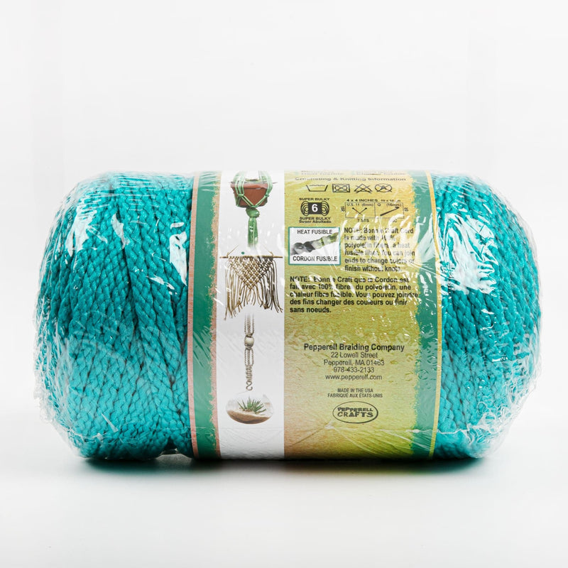 Tan Bonnie Macrame Craft Cord 6mmX 91 Metres - Turquoise Macrame Cord