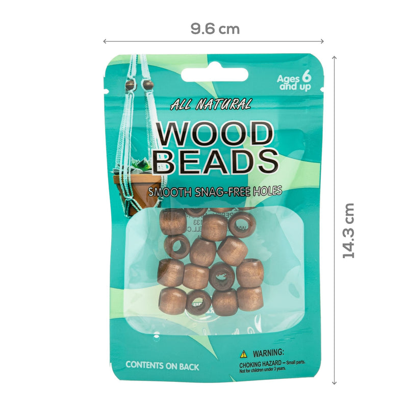Light Sea Green Barrel Wood Beads 13mmX11mm 18/Pkg - Maple Macrame Beads
