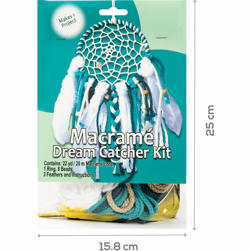Light Sea Green Macrame Dream Catcher Kit Macrame Kits