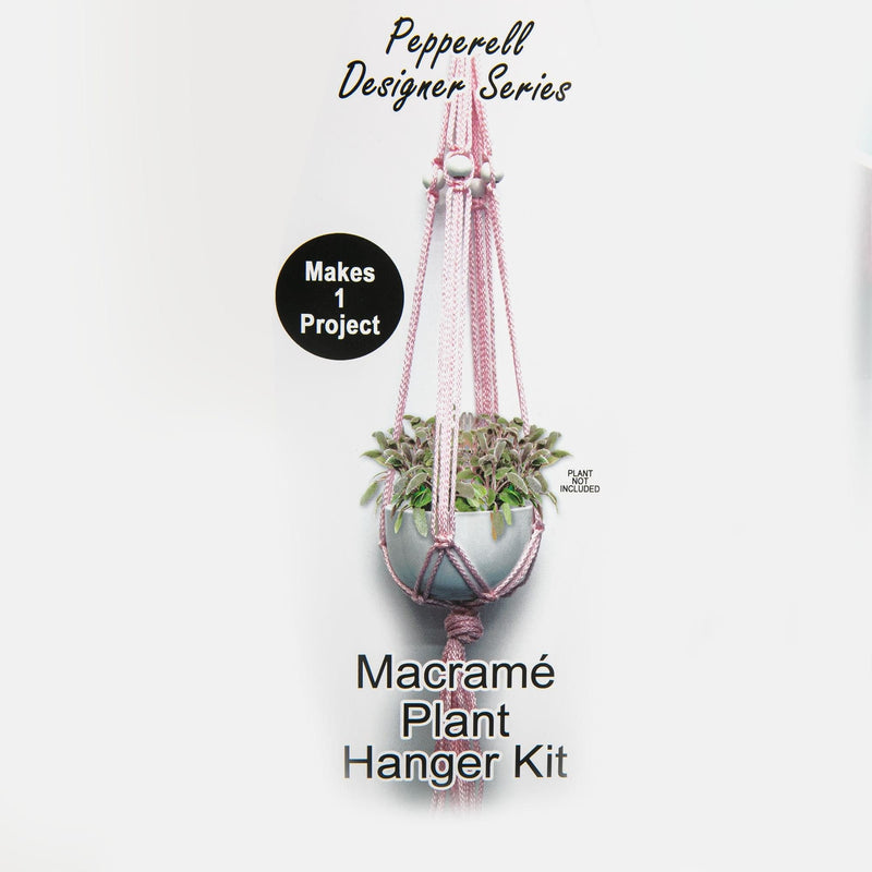 Pepperell Designer Macrame Plant Hanger Kit Pink