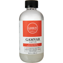 Light Gray Gamblin Gamvar Picture Varnish Satin 250mL/8.5Oz Oil Paints