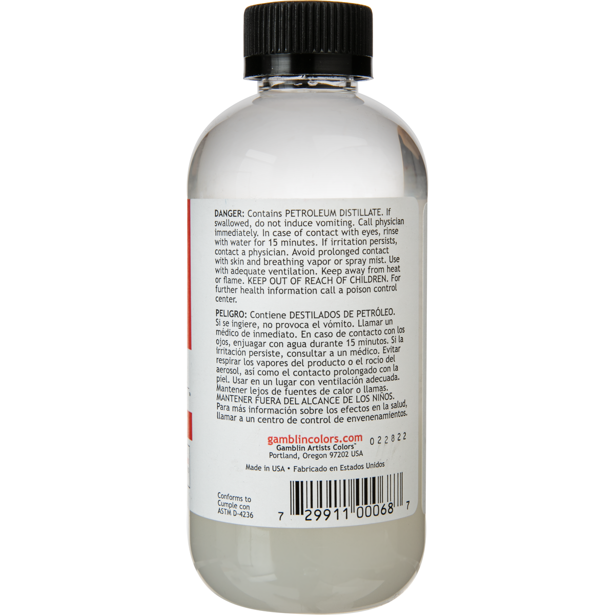 Light Gray Gamblin Gamvar Picture Varnish Satin 250mL/8.5Oz Oil Paints