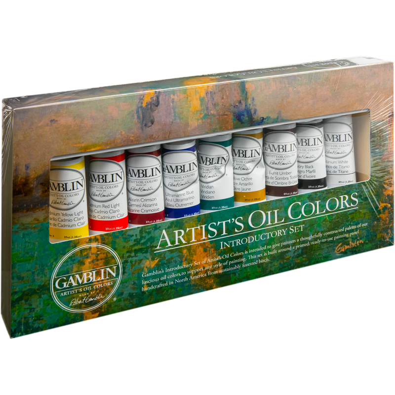 Dim Gray Gamblin Artist Grade Oil Paint Colours Introductory Set Oil Paints