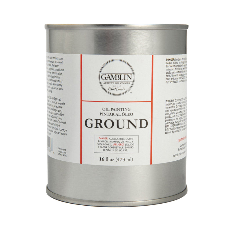 Light Gray Gamblin Ground 473mL/16Oz Oil Paints