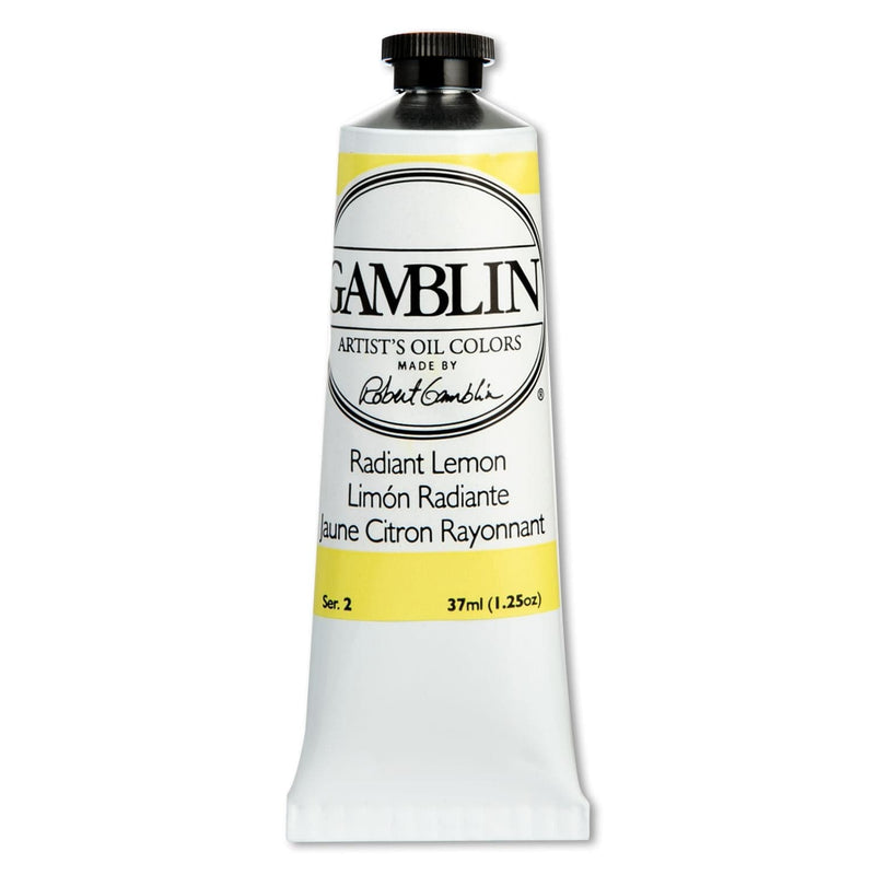 Beige Gamblin Artist Grade Oil Paint Radiant Lemon Series 2 37mL Oil Paints