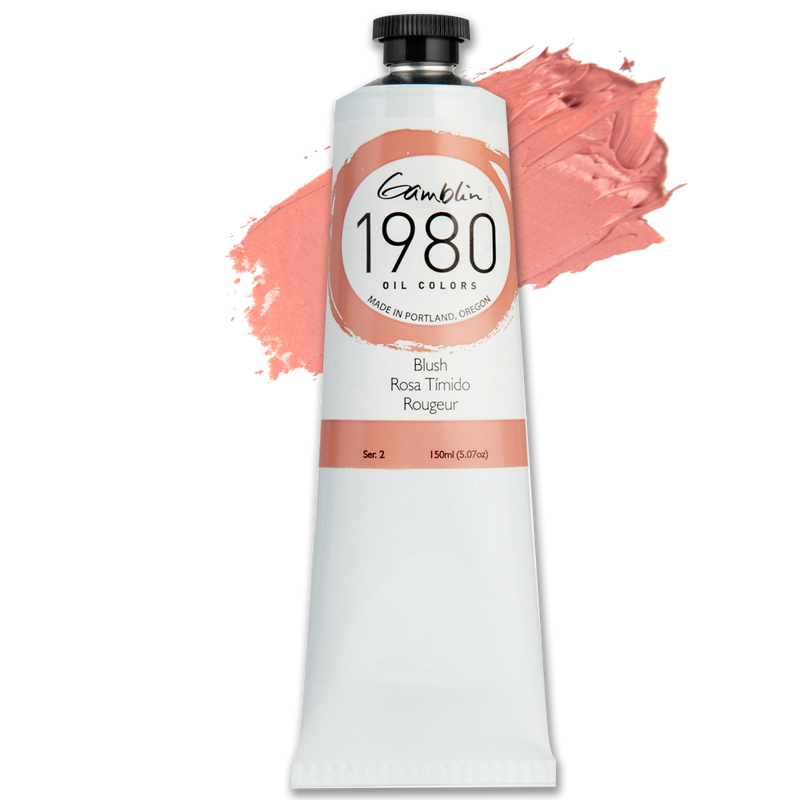 Light Gray Gamblin 1980 Oil Paint Blush 150mL Series 2 Oil Paints