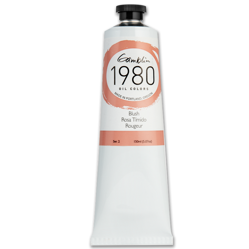 Light Gray Gamblin 1980 Oil Paint Blush 150mL Series 2 Oil Paints