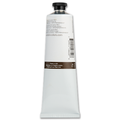 Light Gray Gamblin 1980 Oil Paint Raw Umber 150mL Series 1 Oil Paints