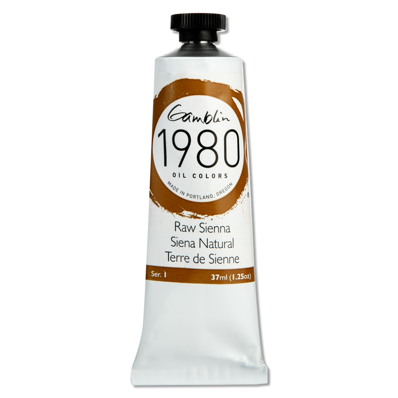 Gamblin 1980 Oil Paint Raw Sienna 37mL Series 1