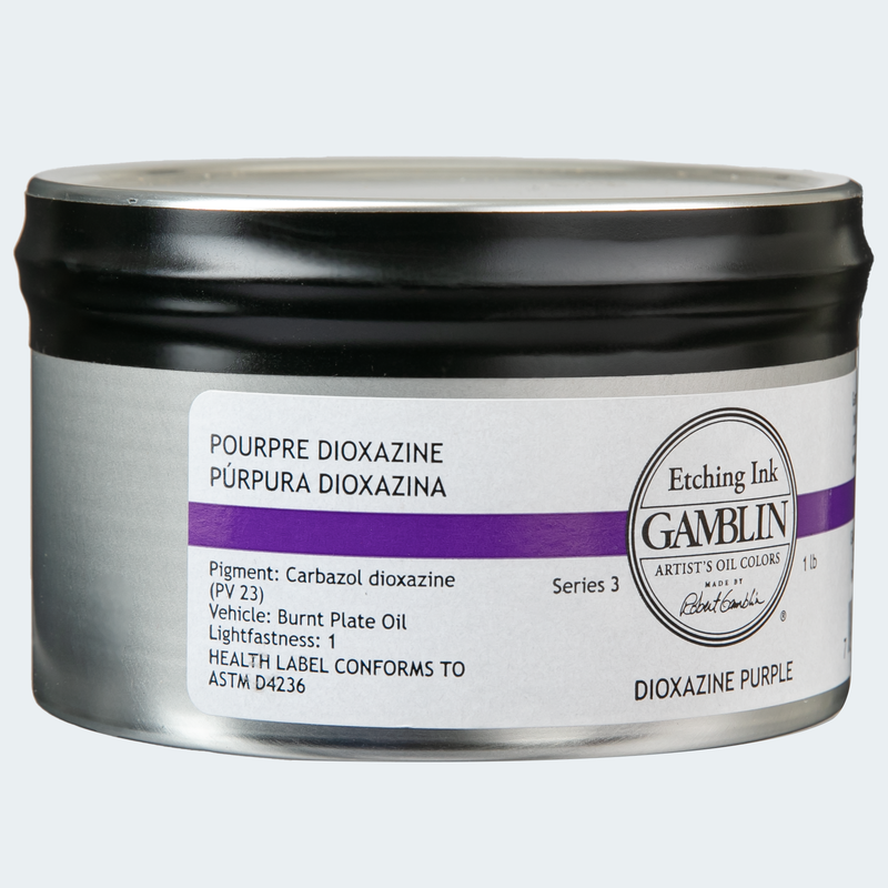 Dark Slate Gray Gamblin Dioxazine Purple Etching Ink 454g Printmaking