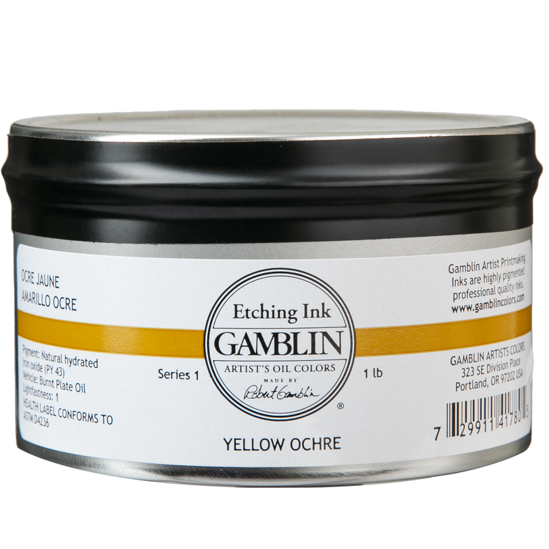 Gamblin Yellow Ochre Etching Ink 454g