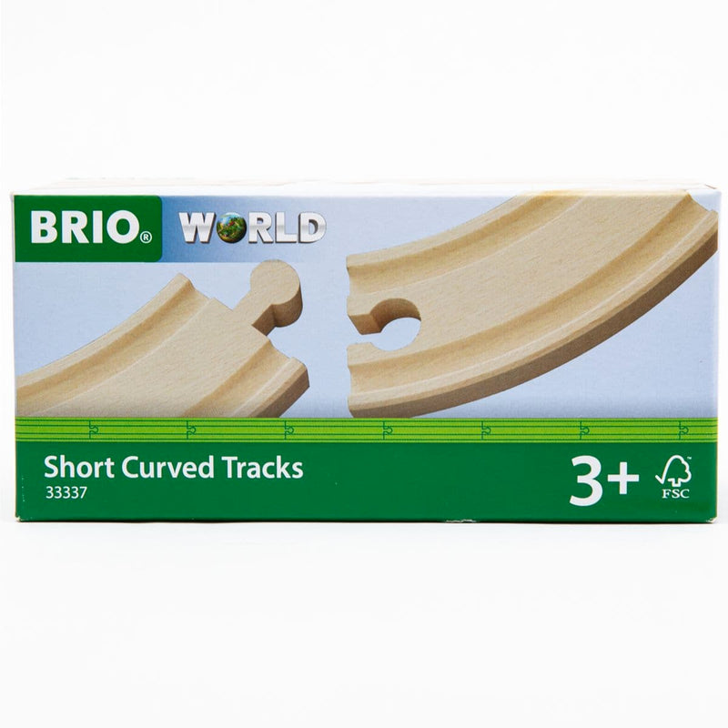 Light Gray BRIO Tracks - Short Curved Tracks 4 pieces Kids Educational Games and Toys