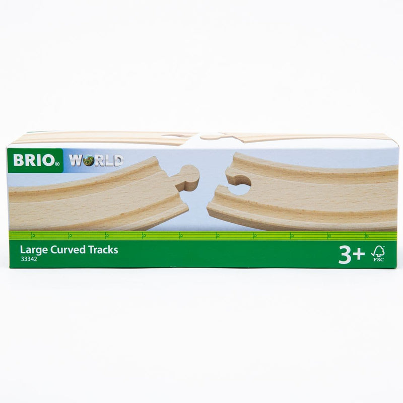 Beige BRIO Tracks - Large Curved Tracks 4 pieces Kids Educational Games and Toys