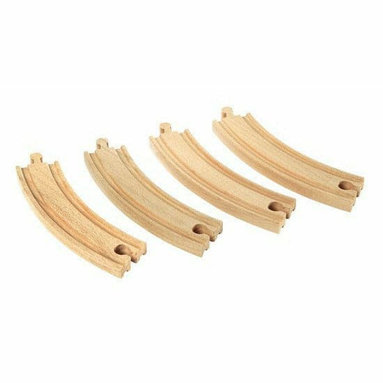 Tan BRIO Tracks - Large Curved Tracks 4 pieces Kids Educational Games and Toys