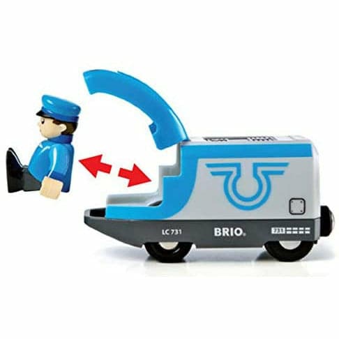 Steel Blue BRIO BO - Travel Battery Train 3 pieces Kids Educational Games and Toys