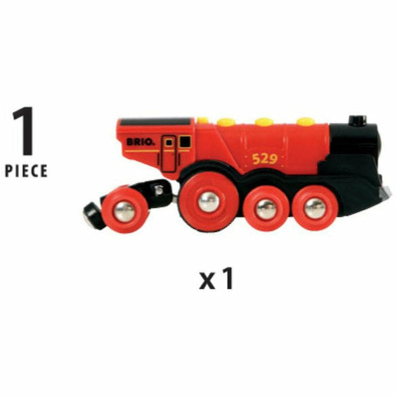 Black BRIO BO - Mighty Red Action Locomotive Kids Educational Games and Toys