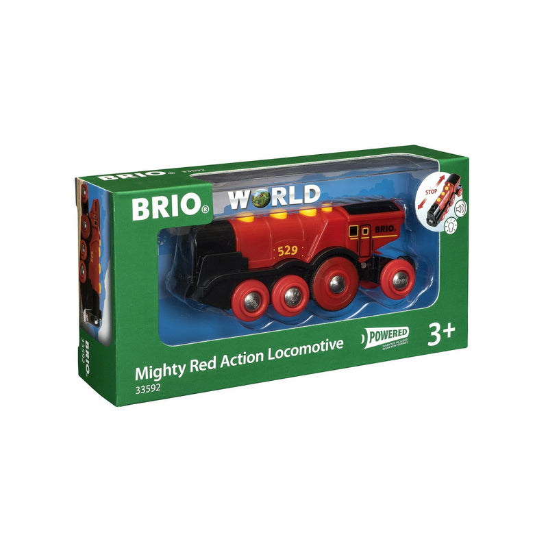 Dark Slate Gray BRIO BO - Mighty Red Action Locomotive Kids Educational Games and Toys
