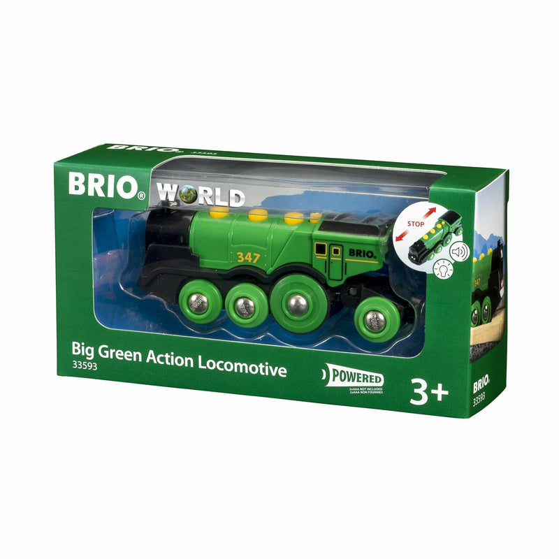 Dark Slate Gray BRIO BO - Big Green Action Locomotive Kids Educational Games and Toys