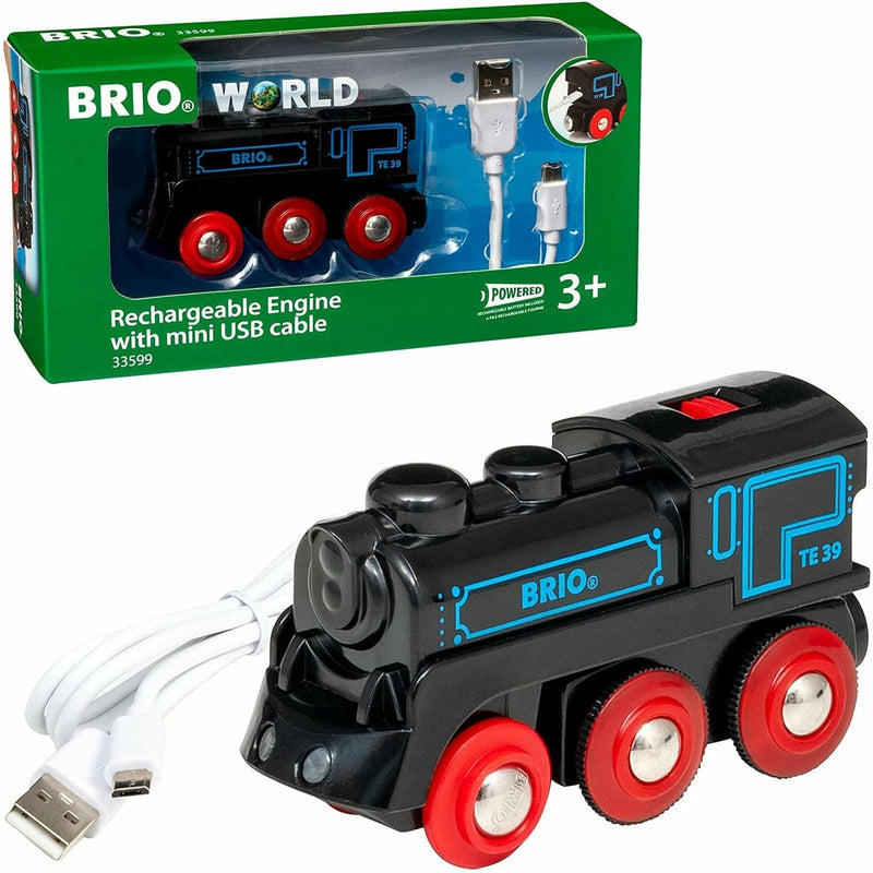 Tan BRIO Train - Rechargeable Engine Mini USB Cable Kids Educational Games and Toys