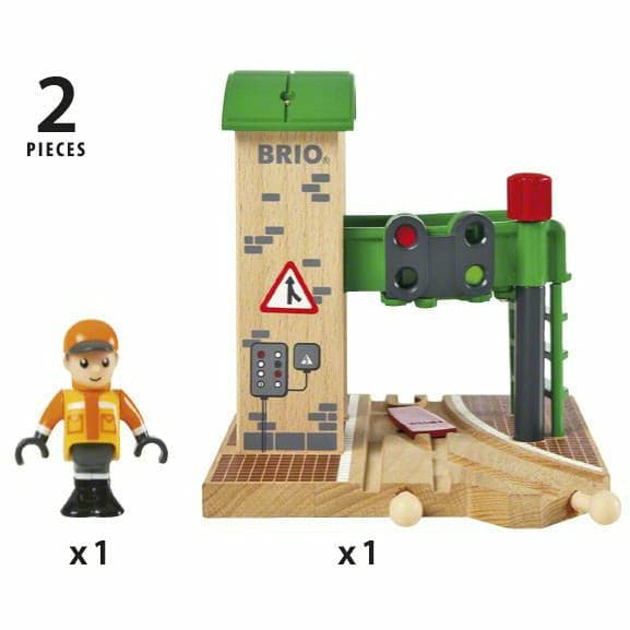 Dark Khaki BRIO Destination - Signal Station 2 pieces Kids Educational Games and Toys