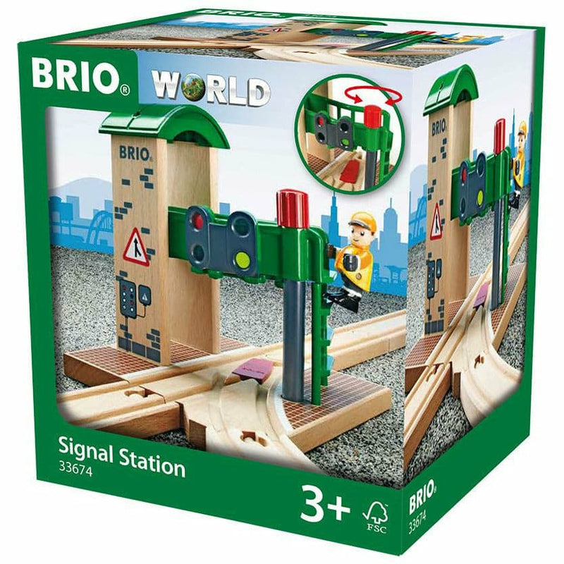 Light Gray BRIO Destination - Signal Station 2 pieces Kids Educational Games and Toys
