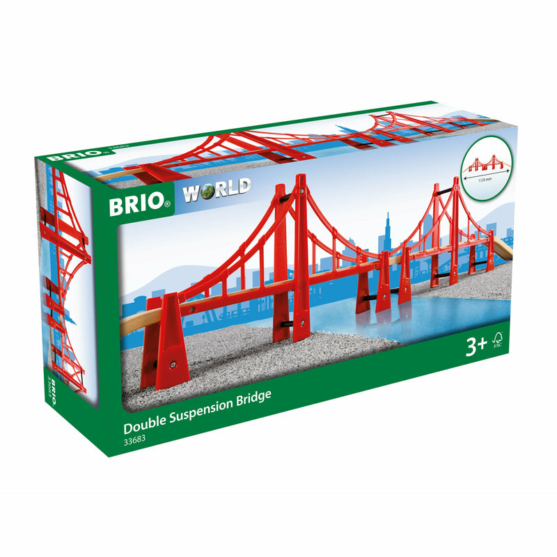 Sea Green BRIO Bridge-Double Suspension Bridge (5 Pieces) Kids Educational Games and Toys