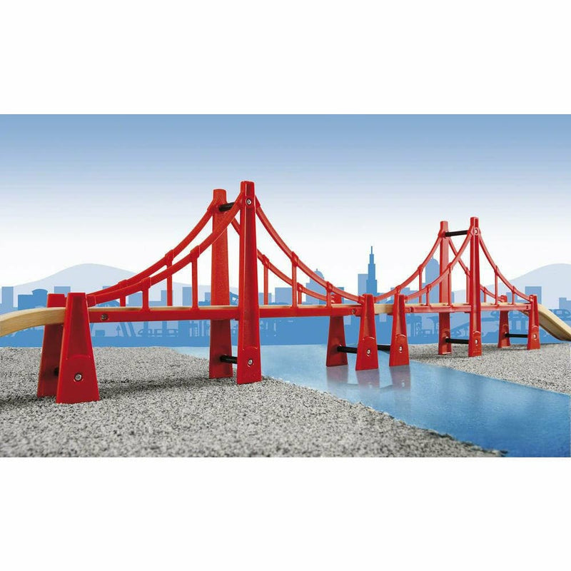 Light Steel Blue BRIO Bridge-Double Suspension Bridge (5 Pieces) Kids Educational Games and Toys
