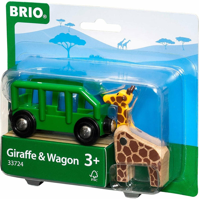 Light Gray BRIO Vehicle - Giraffe and Wagon 2 pieces Kids Educational Games and Toys