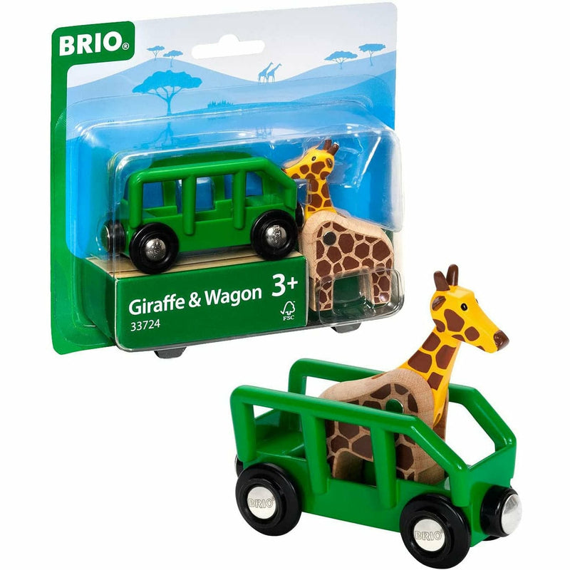 Light Gray BRIO Vehicle - Giraffe and Wagon 2 pieces Kids Educational Games and Toys