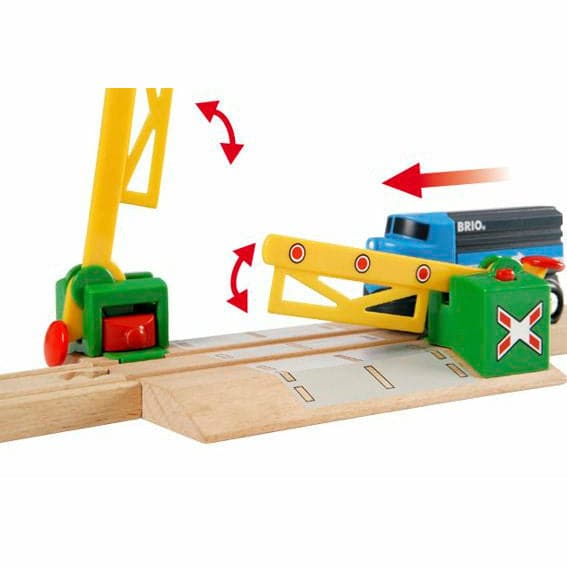 Wheat BRIO Tracks - Magnetic Action Crossing Kids Educational Games and Toys